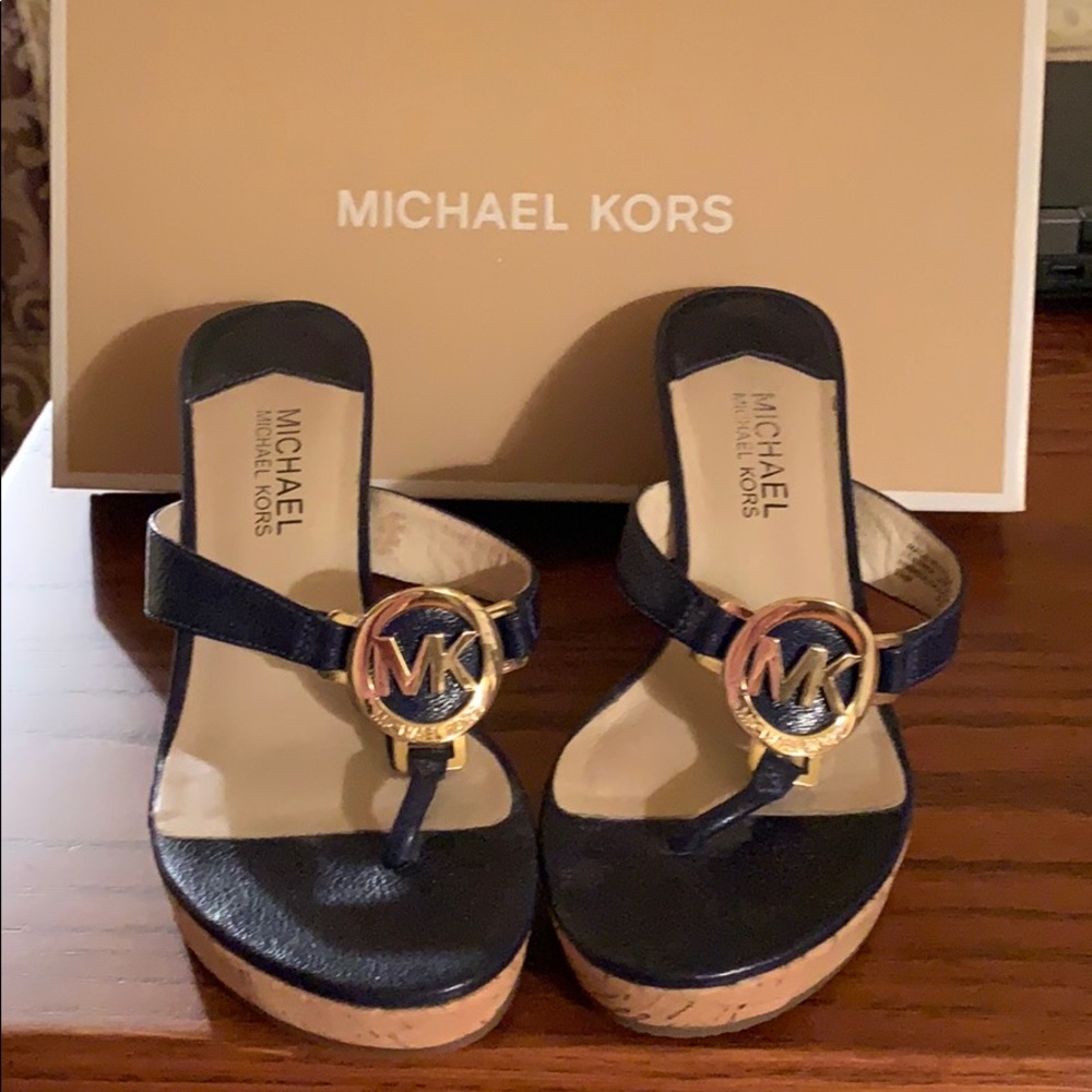 Michael Kors blue sandals